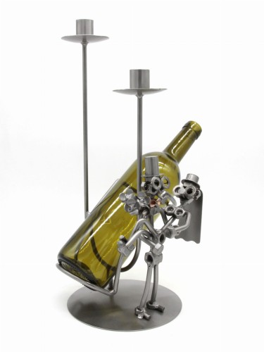 STOJAK NA WINO METALOWY - FIGURKA PARA MŁODA