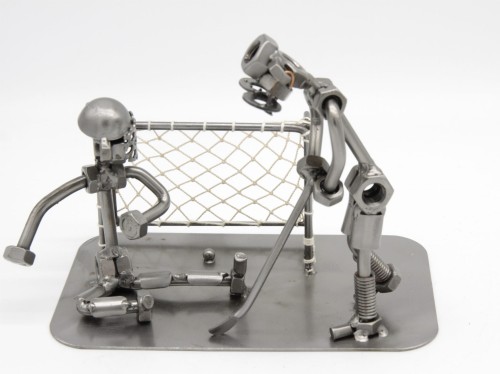 UNIHOKEJ Z BRAMKĄ- FIGURKA Z METALU