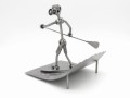 FIGURKA Z METALU - SURFER WIOSŁO -PADDLEBOARD - zdjęcie 8