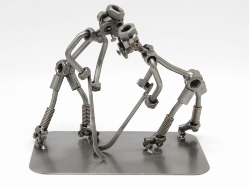 HOKEJ NA WROTKACH - FIGURKA Z METALU