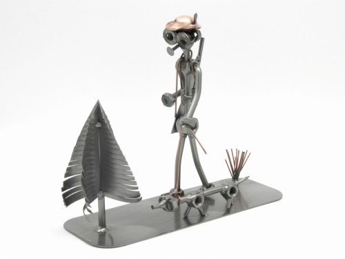 FIGURKA Z METALU - MYŚLIWY