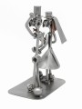 FIGURKA Z METALU - PARA MŁODA KULA U NOGI - zdjęcie 7