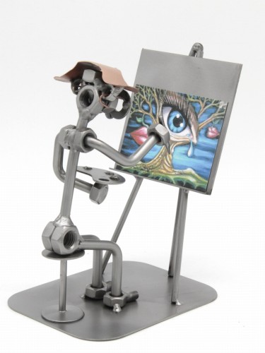 FIGURKA Z METALU - ARTYSTA MALARZ