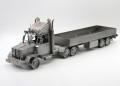 TIR Z NACZEPĄ - PLATFORMĄ - FIGURKA Z METALU - zdjęcie 1