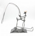 STOJAK NA WINO METALOWY - FIGURKA WĘDKARZ - zdjęcie 10