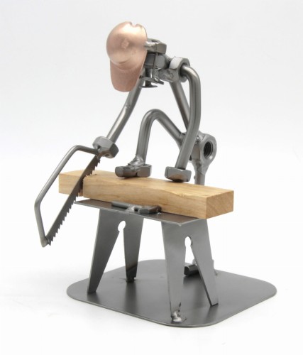FIGURKA Z METALU - STOLARZ ŁAWKA