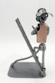 FIGURKA Z METALU - STRAŻAK Z DRABINĄ - zdjęcie 5