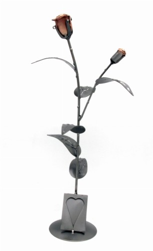 RÓŻA + ZDJĘCIE Z METALU