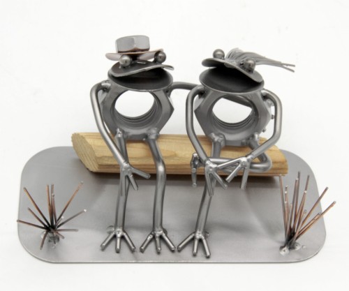 ZAKOCHANE ŻABKI - Figurka z metalu