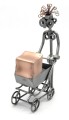 FIGURKA Z METALU  - MAMA Z WÓZKIEM - zdjęcie 7