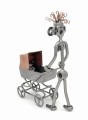 FIGURKA Z METALU  - MAMA Z WÓZKIEM - zdjęcie 1