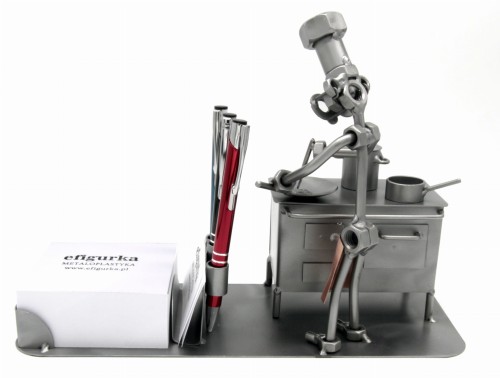 FIGURKA Z METALU - ORGANIZER KUCHARZ