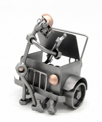 FIGURKA Z METALU - MECHANIK SAMOCHODOWY 2 OSOBY