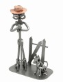 FIGURKA Z METALU - ROLNIK Z PSEM - zdjęcie 2