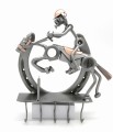 FIGURKA Z METALU - KOŃ Z PODKOWĄ - WIESZAK - zdjęcie 1