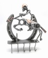 FIGURKA Z METALU - KOŃ Z PODKOWĄ - WIESZAK - zdjęcie 2
