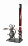 FIGURKA Z METALU - MYSZ + UCHWYT NA DŁUGOPIS