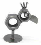 FIGURKA Z METALU - PAPUGA