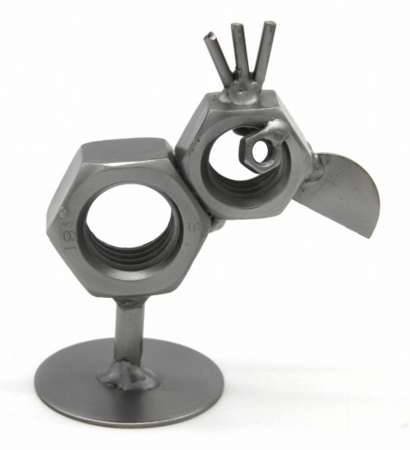 FIGURKA Z METALU - PAPUGA
