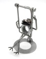ŻABA NA HUŚTAWCE - FIGURKA Z METALU  - zdjęcie 1