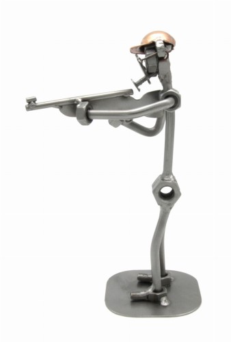 FIGURKA Z METALU - STRZELEC - STRZELANIE Z KARABINU