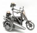 FIGURKA Z METALU - MOTOR CHOPPER Z WÓZKIEM BOCZNYM - zdjęcie 1