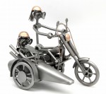 FIGURKA Z METALU - MOTOR CHOPPER Z WÓZKIEM BOCZNYM