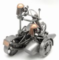 FIGURKA Z METALU - MOTOR CHOPPER Z WÓZKIEM BOCZNYM - zdjęcie 14