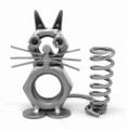 FIGURKA Z METALU - KOT I + UCHWYT NA DŁUGOPIS - zdjęcie 4