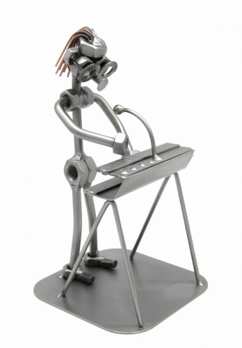 FIGURKA Z METALU - ORGANY - KEYBOARD Z MIKROFONEM