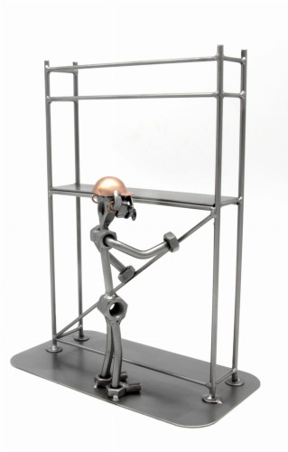 BUDOWLANIEC  RUSZTOWANIE - FIGURKA Z METALU 