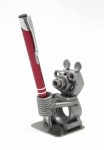 FIGURKA Z METALU -  MIŚ + UCHWYT NA DŁUGOPIS