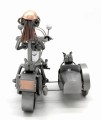 FIGURKA Z METALU - MOTOR CHOPPER 2 OSOBY Z WÓZKIEM BOCZNYM I PSEM - zdjęcie 5