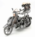 FIGURKA Z METALU - MOTOR CHOPPER 2 OSOBY Z WÓZKIEM BOCZNYM I PSEM - zdjęcie 8