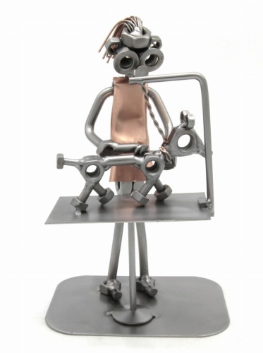 FIGURKA Z METALU - GROOMER - PSI FRYZJER