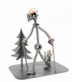 FIGURKA Z METALU - NORDIC WALKING Z CHOINKĄ - zdjęcie 1