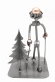 FIGURKA Z METALU - NORDIC WALKING Z CHOINKĄ - zdjęcie 4