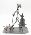 FIGURKA Z METALU - NORDIC WALKING Z CHOINKĄ - zdjęcie 6