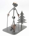 FIGURKA Z METALU - NORDIC WALKING Z CHOINKĄ - zdjęcie 7