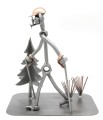 FIGURKA Z METALU - NORDIC WALKING Z CHOINKĄ - zdjęcie 2