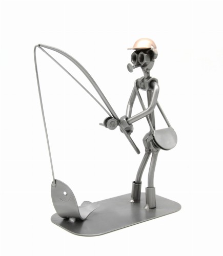 FIGURKA Z METALU - WĘDKARZ 5