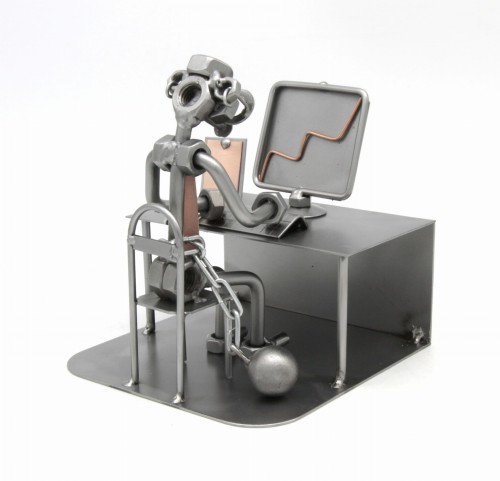 FIGURKA Z METALU - BIURO KULA - PRACOHOLIK