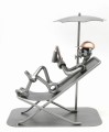 FIGURKA Z METALU - URLOPOWICZ - EMERYT - zdjęcie 2
