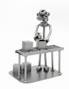 SORTOWNIA PACZEK II- MAGAZYNIER  - KURIER - FIGURKA Z METALU   