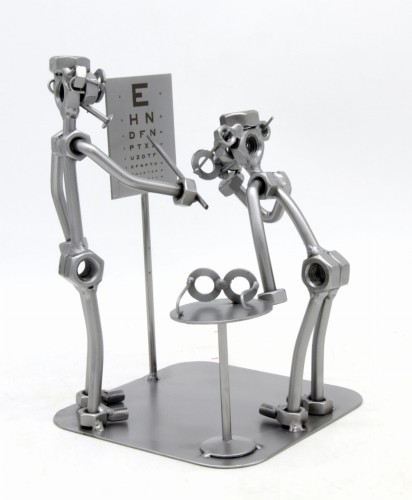 FIGURKA Z METALU - OKULISTA - OPTYK