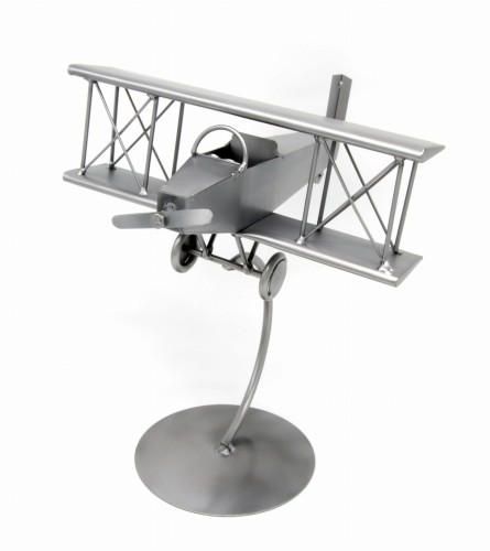 FIGURKA Z METALU - SAMOLOT DWUPŁATOWIEC