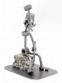 FIGURKA Z METALU - KAMIENIARZ - zdjęcie 3