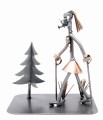 FIGURKA Z METALU - NORDIC WALKING Z CHOINKĄ - KOBIETA - zdjęcie 3