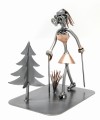 FIGURKA Z METALU - NORDIC WALKING Z CHOINKĄ - KOBIETA - zdjęcie 4