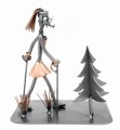 FIGURKA Z METALU - NORDIC WALKING Z CHOINKĄ - KOBIETA - zdjęcie 2